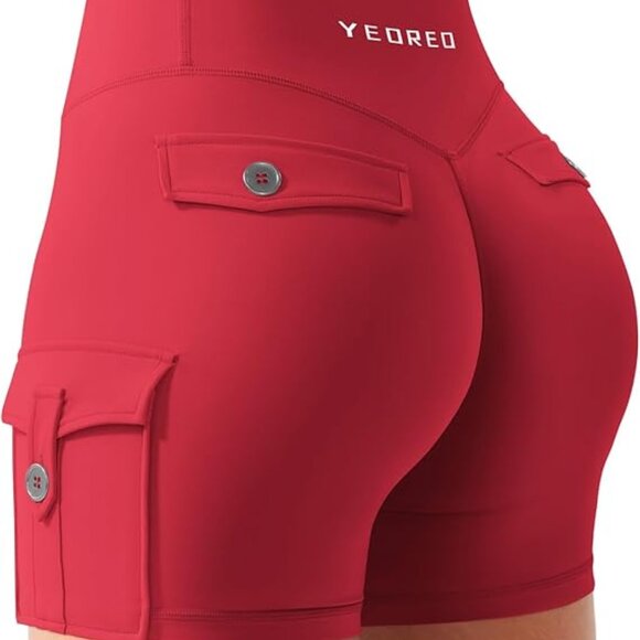 Pants - Core Flex Women Workout Gym Shorts with Cargo Pockets